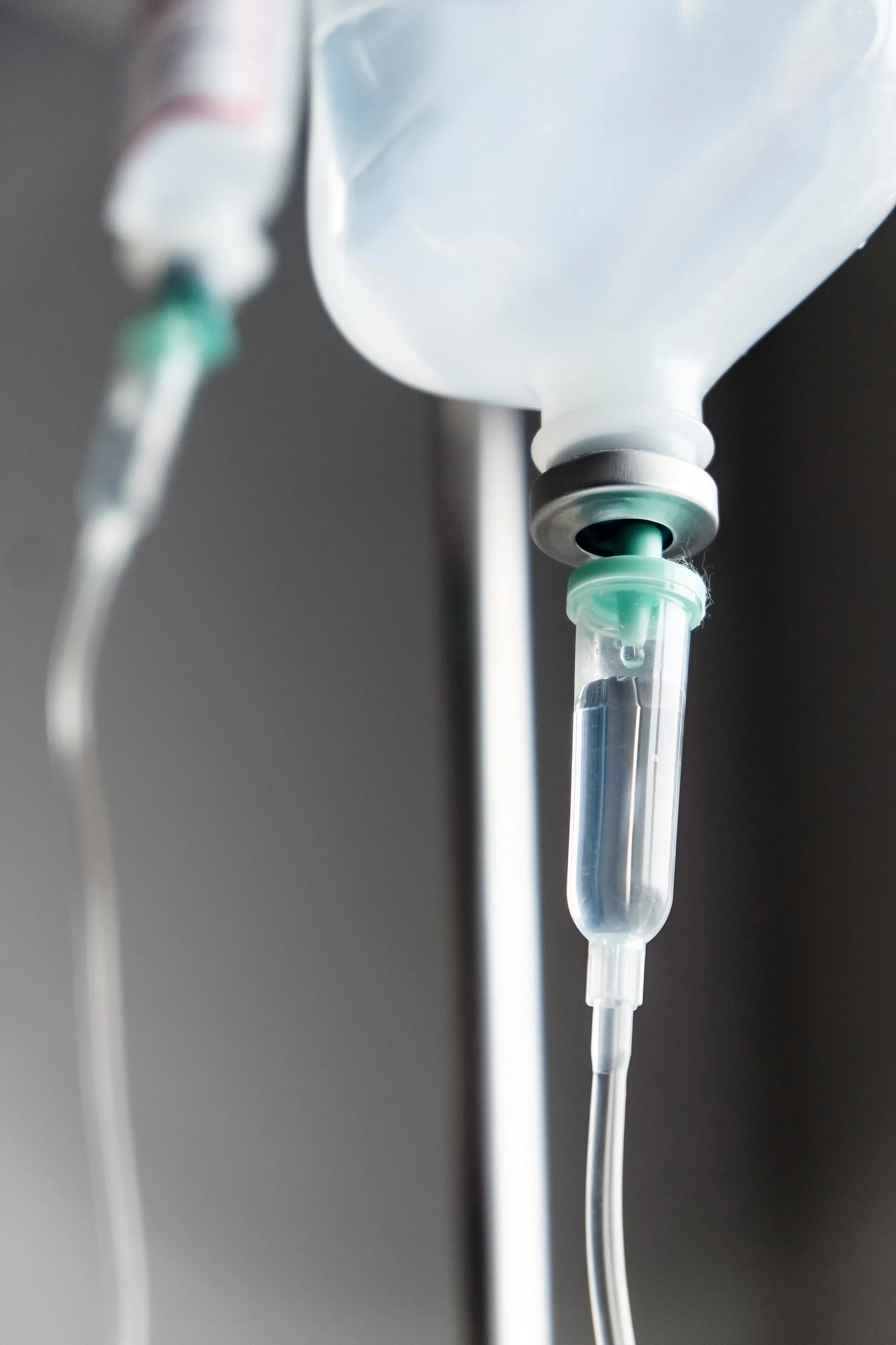 IV saline drip and infusion bag for IV nutrient therapy at MEND Medical Care in Flagstaff, Arizona