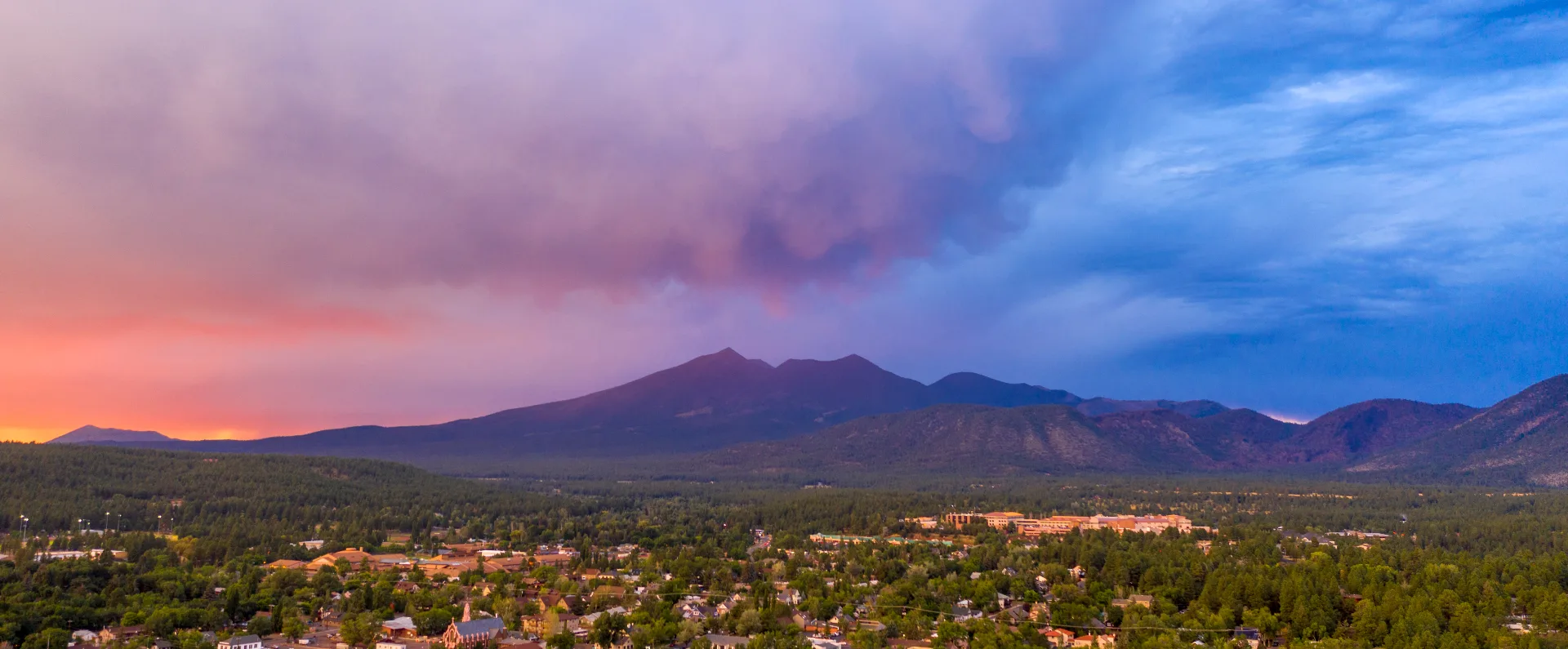 Aerial view of Flagstaff Arizona